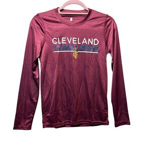 Cleveland Cavaliers Boys Size M 10/12 Long Sleeve Shirt NWT NBA Authentic